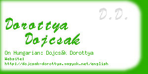 dorottya dojcsak business card